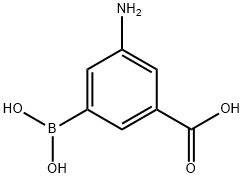 3-アミノ-5-ボロノ安息香酸 化学構造式