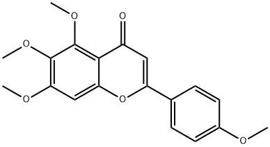 4',5,6,7-四甲氧基黄酮 结构式