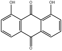 1,8-二羟基蒽醌, 117-10-2, 结构式