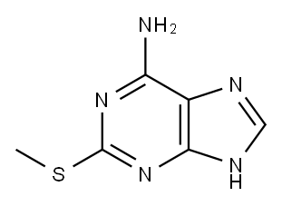 2-(甲硫基)-7H-嘌呤-6-胺, 1198-83-0, 结构式