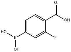 4-羧基-3-氟苯硼酸, 120153-08-4, 结构式
