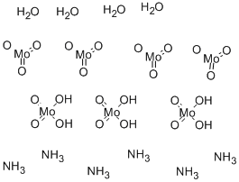 モリブデン酸アンモニウム四水和物 化学構造式