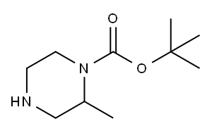N-1-Boc-2-甲基哌嗪 结构式