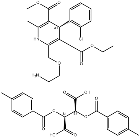(S)-Amlodipine Di-p-Toluoyl-D-tartrate Structure