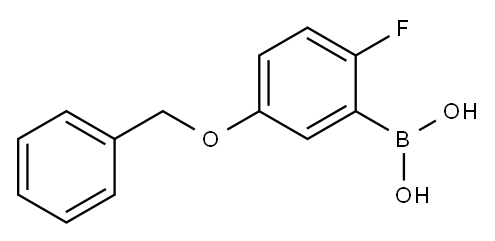 5-(Benzyloxy)-2-fluorophenylboronic acid Struktur