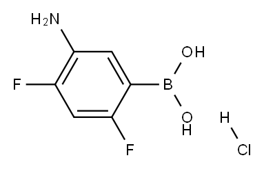 5-Amino-2,4-difluorophenylboronic acid, HCl Struktur