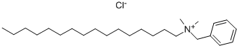 N-十六烷基-N,N-二甲基苄基氯化铵, 122-18-9, 结构式