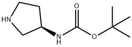 (R)-3-叔丁氧羰基氨基吡咯烷, 122536-77-0, 结构式