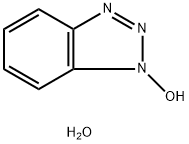 1-ヒドロキシベンゾトリアゾールN水和物 化学構造式