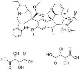 ビノレルビン二酒石酸塩 化学構造式