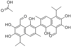 醋酸棉酚, 12542-36-8, 结构式