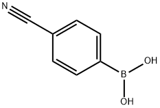 4-シアノフェニルボロン酸 化学構造式