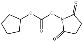 N-(シクロペンチロキシカルボにロキシ)サクシニミド 化学構造式