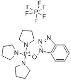 Benzotriazole-1-yl-oxytripyrrolidinophosphonium hexafluorophosphate Struktur