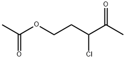 酢酸3-クロロ-4-オキソペンチル 化学構造式