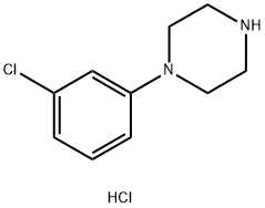 1-(3-氯苯基)哌嗪盐酸盐, 13078-15-4, 结构式