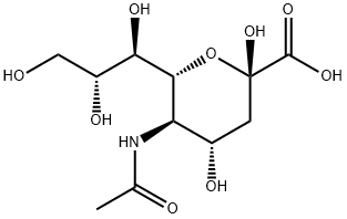 N-乙酰神经氨酸, 131-48-6, 结构式