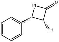 (3R,4S)-3-ヒドロキシ-4-フェニル-2-アゼチジノン 化学構造式