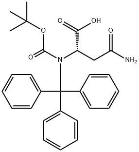 叔丁氧羰基-N-beta-三苯甲基-L-天门冬酰胺, 132388-68-2, 结构式
