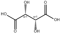 DL-酒石酸 化学構造式