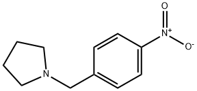 1-[(4-ニトロフェニル)メチル]ピロリジン 化学構造式