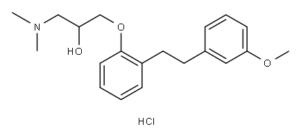 1-(ジメチルアミノ)-3-[2-[2-(3-メトキシフェニル)エチル]フェノキシ]-2-プロパノル酸 化学構造式
