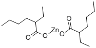 ビス(2-エチルヘキサノイルオキシ)亜鉛 化学構造式