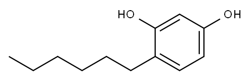 4-ヘキシルレソルシノール 化学構造式