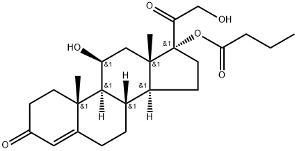 Hydrocortisone-17-butyrate Struktur