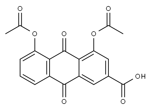 双醋瑞因, 13739-02-1, 结构式
