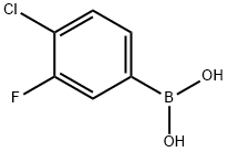 4-氯-3-氟苯硼酸, 137504-86-0, 结构式