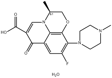 左氧氟沙星半水合物, 138199-71-0, 结构式