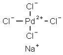氯钯酸钠, 13820-53-6, 结构式