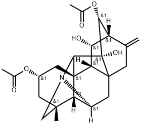 (2α,11α,13R)-ヘチサン-2,11,13,14-テトラオール2,13-ジアセタート 化学構造式