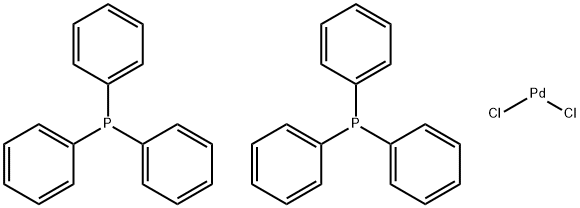ビス(トリフェニルホスフィン)パラジウム(ＩＩ)ジクロリド 化学構造式