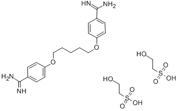 喷他脒羟乙磺酸盐, 140-64-7, 结构式