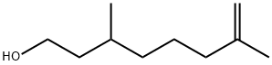 3,7-ジメチル-7-オクテン-1-オール 化学構造式