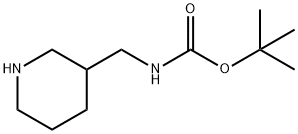 (±)-3-(BOC-アミノメチル)ピペリジン 化学構造式