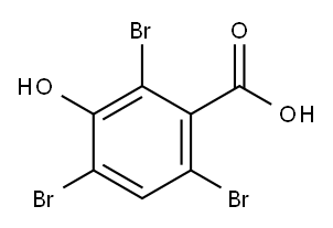 2,4,6-トリブロモ-3-ヒドロキシ安息香酸 化学構造式