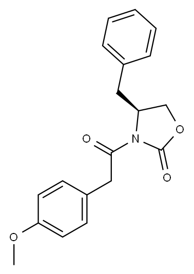 (S)-4-Benzyl-3-[2-(4-methoxyphenyl)acetyl]-2-oxazolidinone Structure