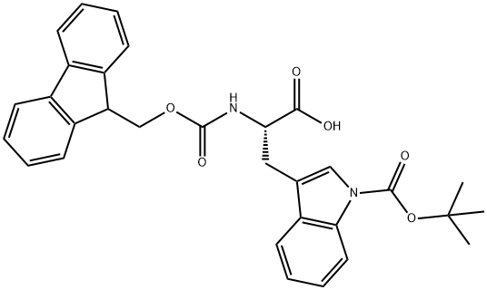 N-alpha-芴甲氧羰基-N-in-叔丁氧羰基-L-色氨酸, 143824-78-6, 结构式