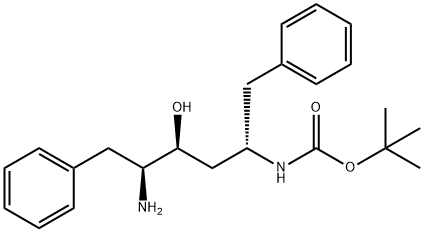 [(1S,3S,4S)-4-氨基-3-羟基-5-苯基-1-(苯甲基)戊基]-氨基甲酸叔丁酯, 144163-85-9, 结构式