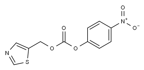 ((5-噻唑基)甲基)-(4-硝基苯基)碳酸酯, 144163-97-3, 结构式