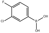 3-クロロ-4-フルオロフェニルボロン酸 化学構造式