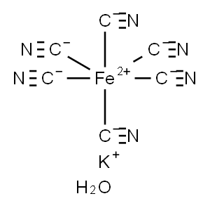 Potassium ferrocyanide trihyrate Structure