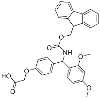 4-[(2,4-二甲氧基苯基)(Fmoc-氨基)甲基]苯氧乙酸, 145069-56-3, 结构式