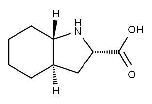 (2S,3aR,7aS)-Octahydro-1H-indole-2-carboxylic acid Structure
