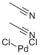 ビス(アセトニトリル)パラジウム(ＩＩ)ジクロリド 化学構造式