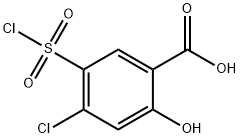 4-クロロ-5-(クロロスルホニル)-2-ヒドロキシ安息香酸 化学構造式