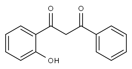 1-(2-ヒドロキシフェニル)-3-フェニル-1,3-プロパンジオン 化学構造式